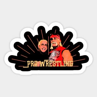 pro wrestling art ric flair vs hulk hogan 1991 Sticker